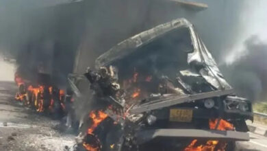 ड्राइवर को झपकी लेना पड़ा भारी, जिंदा जलाकर मौत ड्राइवर को झपकी लेना पड़ा भारी, जिंदा जलाकर मौत