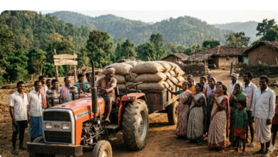 अबूझमाड़ की दुर्गम पहाड़ियों काे लांघकर पहली बार राशन पहुँचा हितुल अबूझमाड़ की दुर्गम पहाड़ियों काे लांघकर पहली बार राशन पहुँचा हितुल