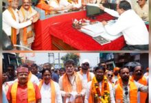 भाजपा प्रत्याशी मनोहर दत्त तिवारी ने रैली निकालकर भरा नामांकन भाजपा प्रत्याशी मनोहर दत्त तिवारी ने रैली निकालकर भरा नामांकन